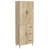 vidaXL Skapsett 2 pcs Sonoma eik 66 x 34,5 x 89,5 cm Konstruert tre