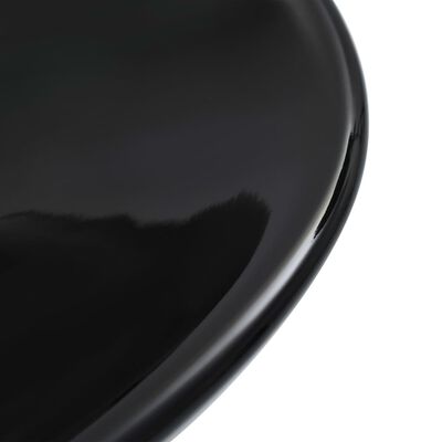 vidaXL Vask 58,5x39x14 cm keramikk svart