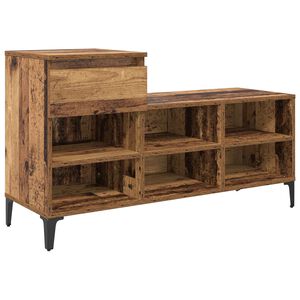 vidaXL Sko Skap 102 x 36 x 60 cm Konstruert tre Gammelt tre