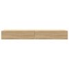 vidaXL TV-benker med LED-lys 2 stk sonoma eik 60x35x15,5 cm