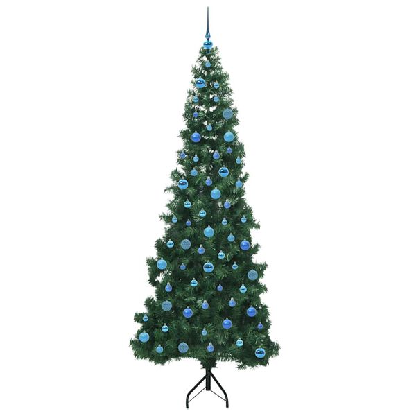 vidaXL Hj&oslash;rne Kunstig Jul Tre med 300 LED gr&oslash;nn 240 cm PVC og metall