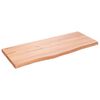 vidaXL Vegghylle lysebrun 100x40x(2-4) cm behandlet heltre eik