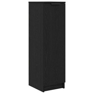 vidaXL Sko Skap med hylle Svart Eik 29,5 x 35 x 101 cm Konstruert tre
