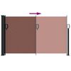 vidaXL Uttrekkbar sidemarkise brun 117x300 cm