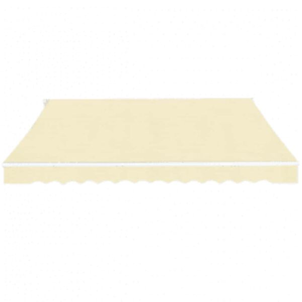 vidaXL Foldbar markise manuell 600 cm kremhvit