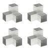 vidaXL Stolpesko 4 stk Y-form galvanisert metall 101x101 mm