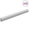 vidaXL Klesslanger 12 pcs s&oslash;lv 764 x 15 x 29 mm Aluminium Legering