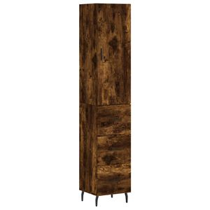 vidaXL Highboard r&oslash;kt eik 34,5x34x180 cm konstruert tre