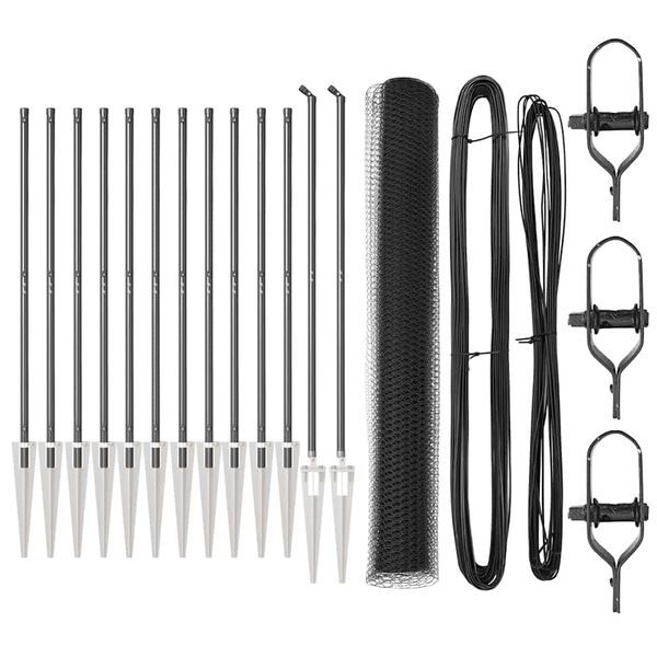 vidaXL Gjerdep&aring;le Gr&aring; 25 x 1,2 m (13 mm mesh) St&aring;l