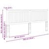 vidaXL Hodegavl med hodegjerde Gr&aring; Sonoma 200 cm Konstruert tre