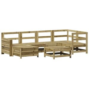 vidaXL Hagesofasett 7 deler impregnert furu