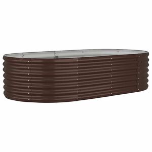 vidaXL H&oslash;ybed galvanisert st&aring;l 152x80x36 cm brun