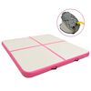 vidaXL Oppbl&aring;sbar gymnastikkmatte med pumpe 200x200x20 cm PVC rosa