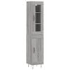 vidaXL Highboard gr&aring; sonoma 34,5x34x180 cm konstruert tre