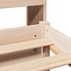 vidaXL Seng med bokhylle uten madrass 75x190 cm heltre furu