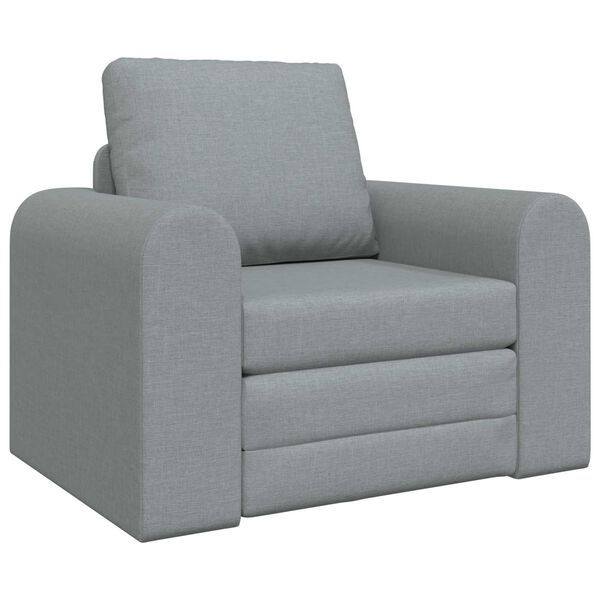 vidaXL Sammenleggbar Sofa seng Lysegrå 98 x 71 x 83 cm stoff