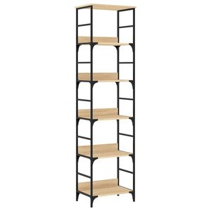 vidaXL Bokhylle Sonoma eik 50x33x188,5 cm konstruert tre