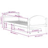 vidaXL Sengeramme med 2 skuffer hvit heltre furu 90x200 cm