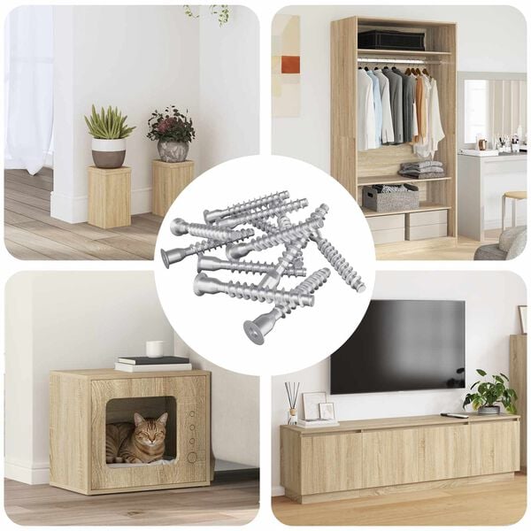 vidaXL Confirmatskruer 2500 pcs s&oslash;lv Metall