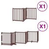 vidaXL Hundeport sammenleggbar 9 paneler brun 450 cm poppeltre