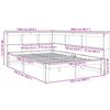 vidaXL Seng med bokhylle uten madrass voksbrun 120x190 cm heltre furu