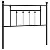 vidaXL Utskiftbar sengegavl i metall svart 107 cm