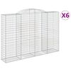 vidaXL Gabionkurver buede 6 stk 300x50x200/220 cm galvanisert jern