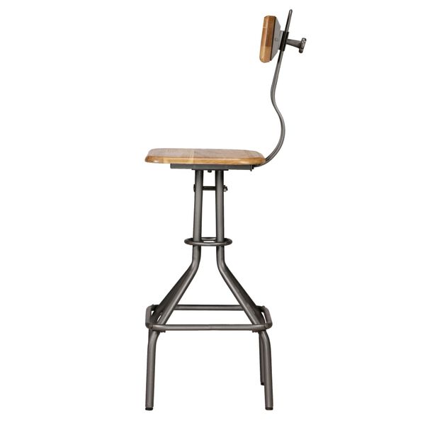 vidaXL Barstoler 2 stk gjenvunnet heltre teak