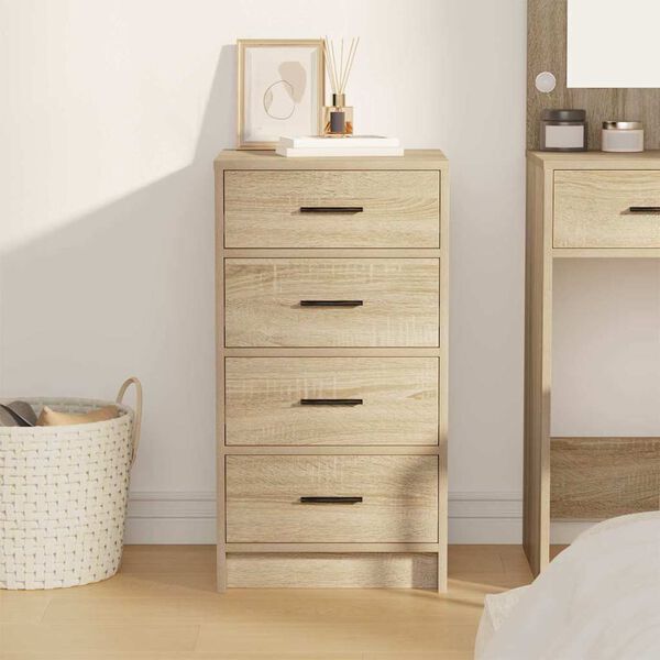 vidaXL Serviesskap med skuff Sonoma eik 40 x 41 x 75 cm Konstruert tre