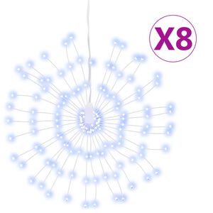 vidaXL Julestjernelys 140 LED 8 stk kaldhvit 17 cm