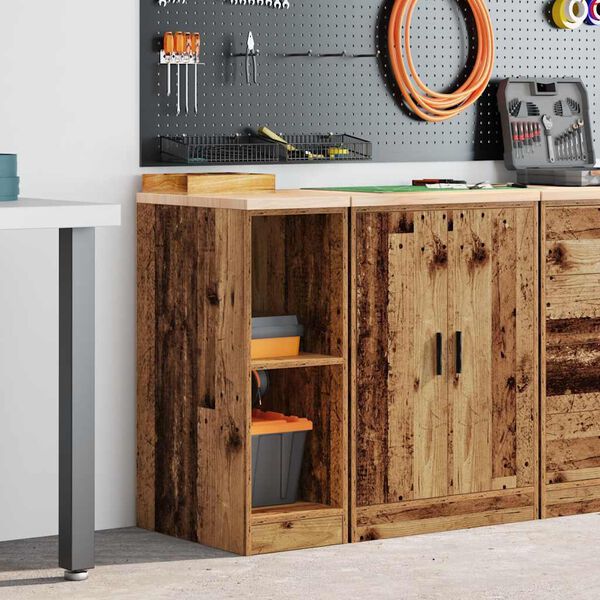 vidaXL Garasje Oppbevaringsskap Gammelt Tre 30x51x85 cm Heltre Furu