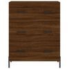 vidaXL Highboard brun eik 69,5x34x180 cm konstruert tre