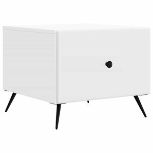 vidaXL Kaffebord med skuff Hvit 49 x 50 x 40 cm Konstruert tre