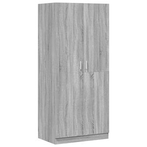 vidaXL Garderobe gr&aring; sonoma 80x52x180 cm konstruert tre