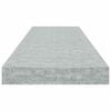 vidaXL Flytende vegghyller 2 stk betonggr&aring; 80x23,5x3,8 cm MDF