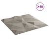 vidaXL Veggpaneler 48 stk betonggr&aring; 50x50 cm XPS 12 m&sup2; diamant