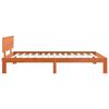 vidaXL Sengestamme med hodegjerde Vokset Brun 90 x 190 cm Massiv furu