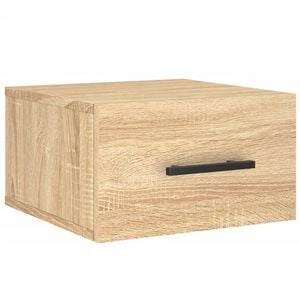vidaXL Veggmontert nattbord sonoma eik 35x35x20 cm