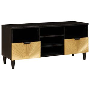 vidaXL TV-skap Svart og Gull 100 x 33 x 46 cm Konstruert tre