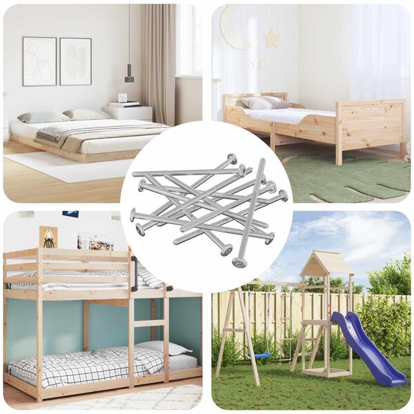 vidaXL Skrue 800 pcs s&oslash;lv M6 x 120 mm St&aring;l