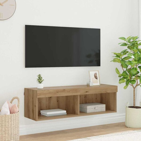 vidaXL TV Veggskap Panama Artisan Eik 100 x 30 x 30 cm Konstruert tre
