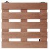 vidaXL Pottetraller 4 stk brun 30x30x7,5 cm WPC