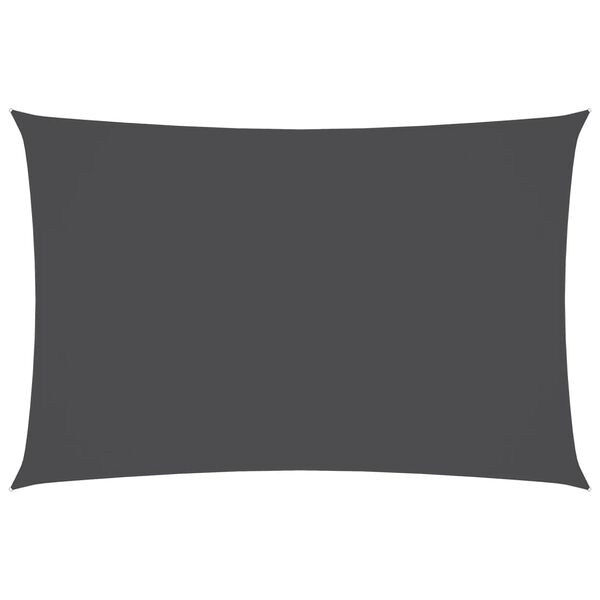 vidaXL Solseil oxfordstoff rektangul&aelig;r 6x8 m antrasitt