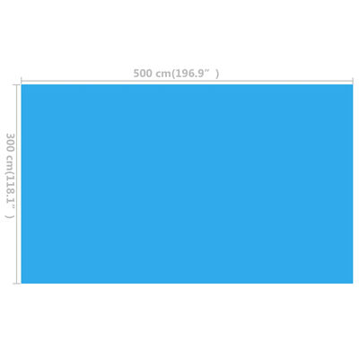 vidaXL Bassengtrekk rektangulært 500x300 cm PE blå