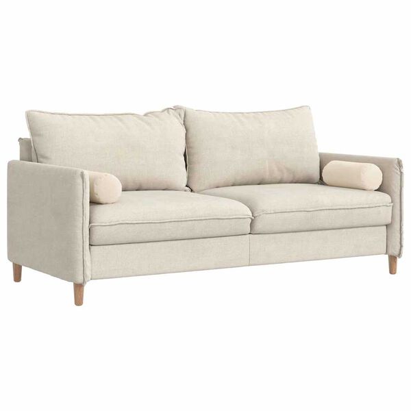 vidaXL Bolster puter 2 pcs Beige Ø 15 x 40 cm Mikrofiber stoff