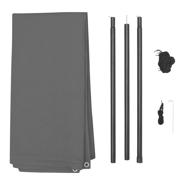 vidaXL Solskjerm med stenger HDPE firkantet 4x4 m hvit