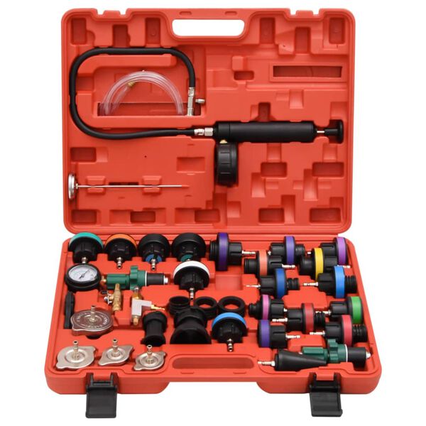 vidaXL Trykktester for kjølesystem rød 52x40,5x9,5 cm