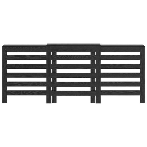 vidaXL Radiator Deksel Svart Eik 205 x 21,5 x 83,5 cm Konstruert tre