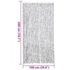 vidaXL Fluegardin lysegr&aring; og m&oslash;rkegr&aring; 100x200 cm chenille