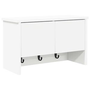 vidaXL Vegghengt kleshenger Hvit 50 x 20 x 30 cm Konstruert tre